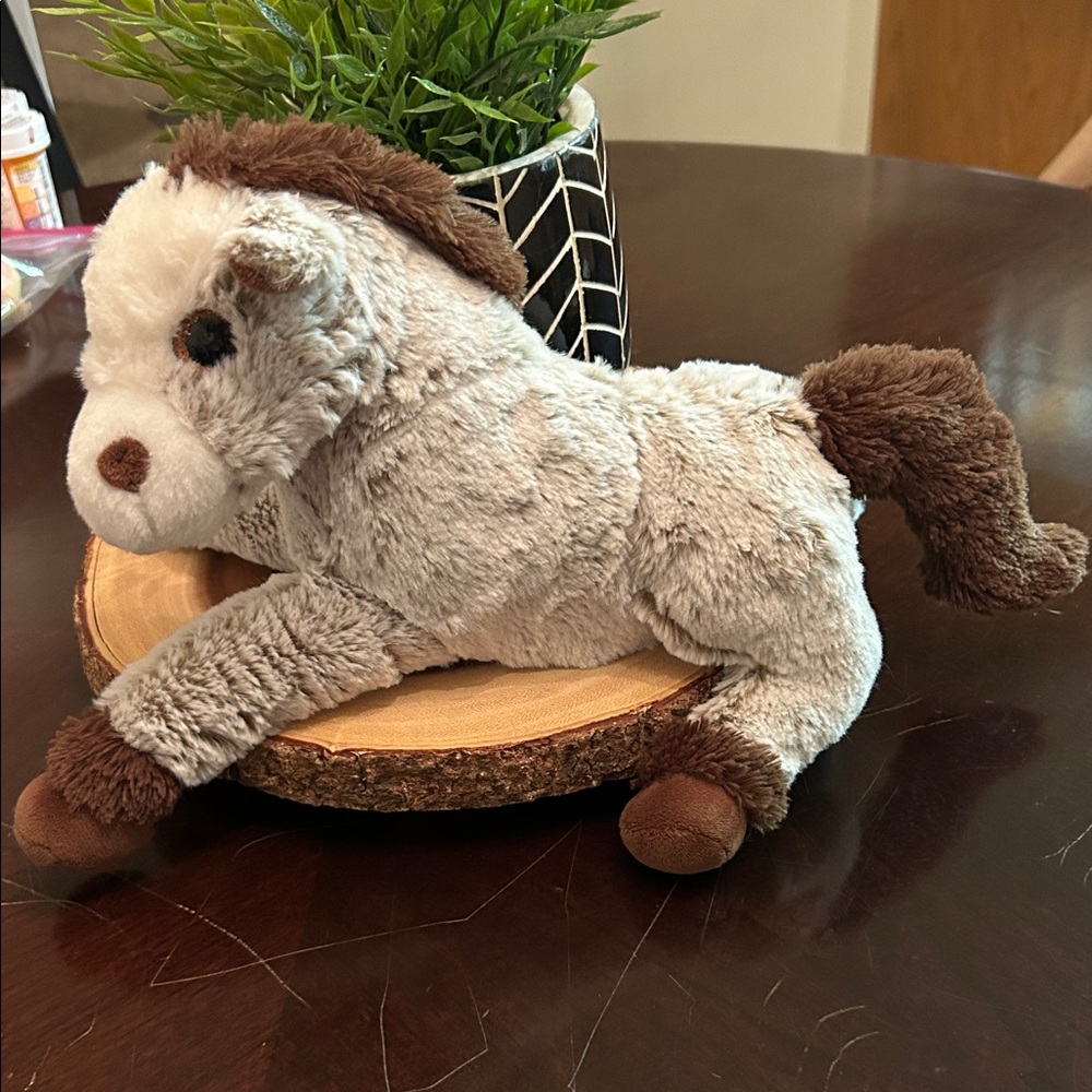 Horse coco cream brown 11" laying Pony Creature Comforts Plush Stuffed Animal